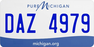 MI license plate DAZ4979