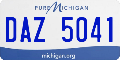 MI license plate DAZ5041