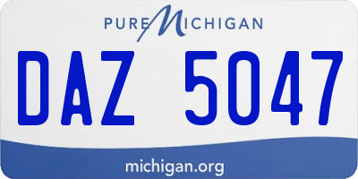 MI license plate DAZ5047