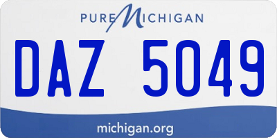 MI license plate DAZ5049