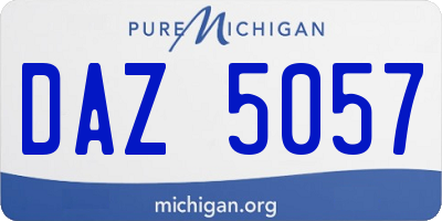 MI license plate DAZ5057
