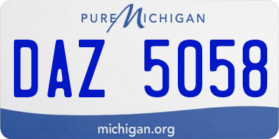 MI license plate DAZ5058