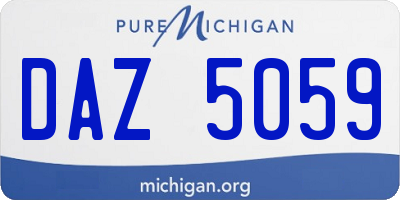 MI license plate DAZ5059