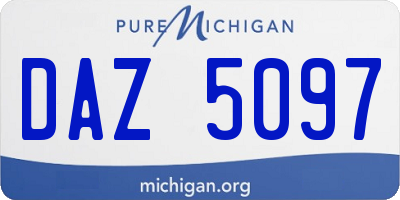 MI license plate DAZ5097
