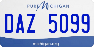 MI license plate DAZ5099