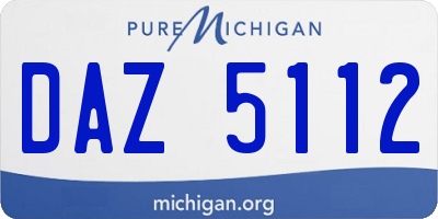 MI license plate DAZ5112