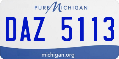 MI license plate DAZ5113