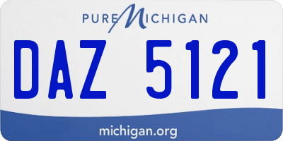 MI license plate DAZ5121