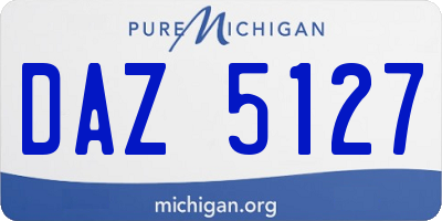 MI license plate DAZ5127
