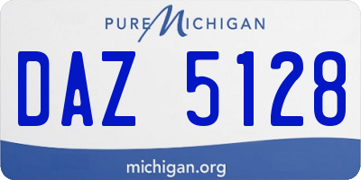 MI license plate DAZ5128