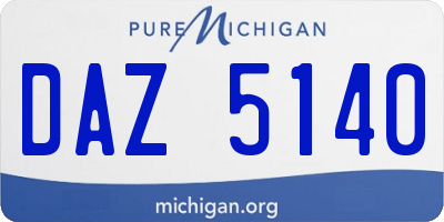 MI license plate DAZ5140