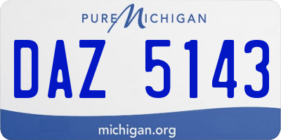 MI license plate DAZ5143