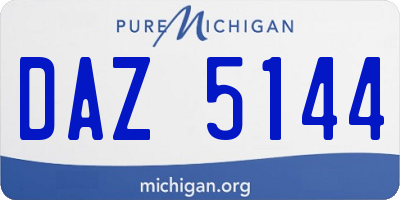 MI license plate DAZ5144