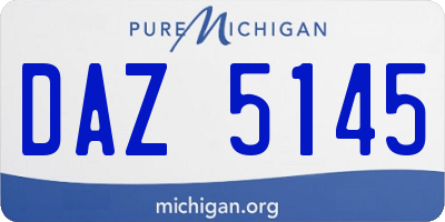 MI license plate DAZ5145