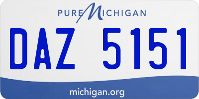 MI license plate DAZ5151