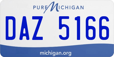 MI license plate DAZ5166