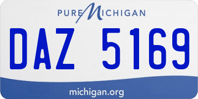 MI license plate DAZ5169