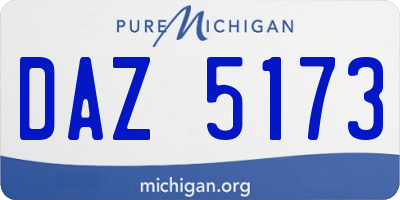 MI license plate DAZ5173