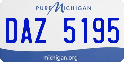 MI license plate DAZ5195