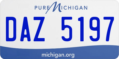 MI license plate DAZ5197