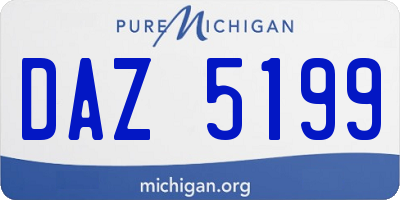 MI license plate DAZ5199