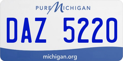 MI license plate DAZ5220