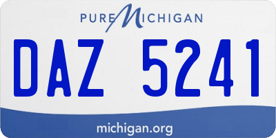 MI license plate DAZ5241