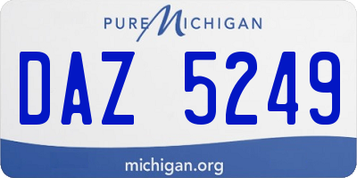 MI license plate DAZ5249