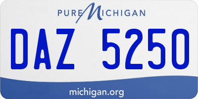 MI license plate DAZ5250