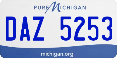 MI license plate DAZ5253