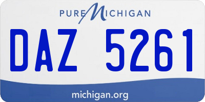 MI license plate DAZ5261