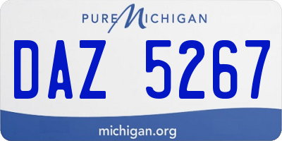 MI license plate DAZ5267