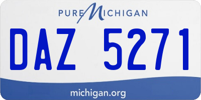 MI license plate DAZ5271