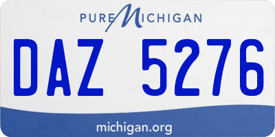 MI license plate DAZ5276