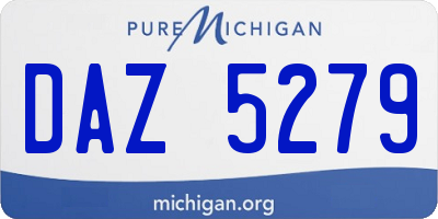 MI license plate DAZ5279