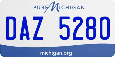 MI license plate DAZ5280