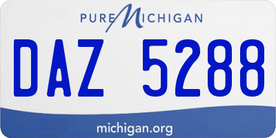 MI license plate DAZ5288