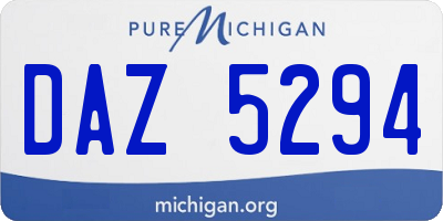 MI license plate DAZ5294