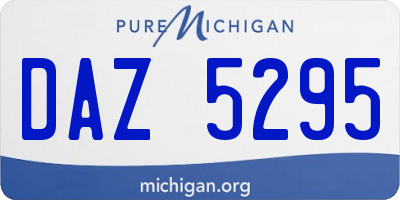 MI license plate DAZ5295