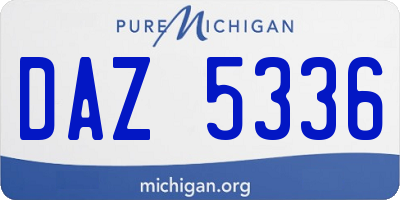 MI license plate DAZ5336