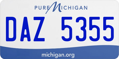 MI license plate DAZ5355