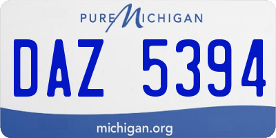 MI license plate DAZ5394