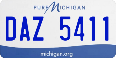 MI license plate DAZ5411