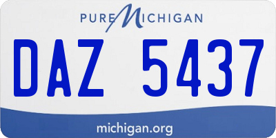 MI license plate DAZ5437