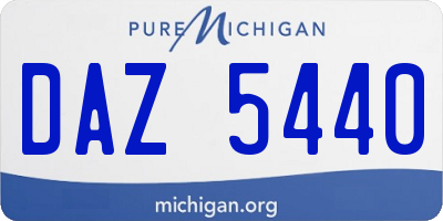 MI license plate DAZ5440