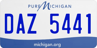 MI license plate DAZ5441