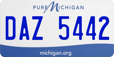 MI license plate DAZ5442