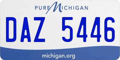 MI license plate DAZ5446