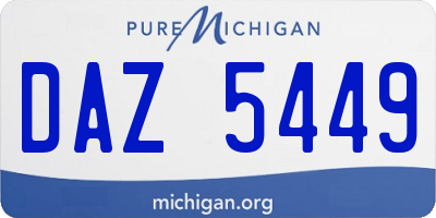 MI license plate DAZ5449