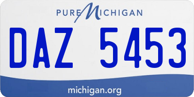 MI license plate DAZ5453